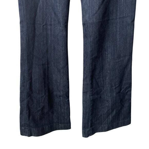 Current / Elliott 32 The Neat Trouser Jeans Dark Blue Denim Wide Leg 70s - Picture 5 of 10